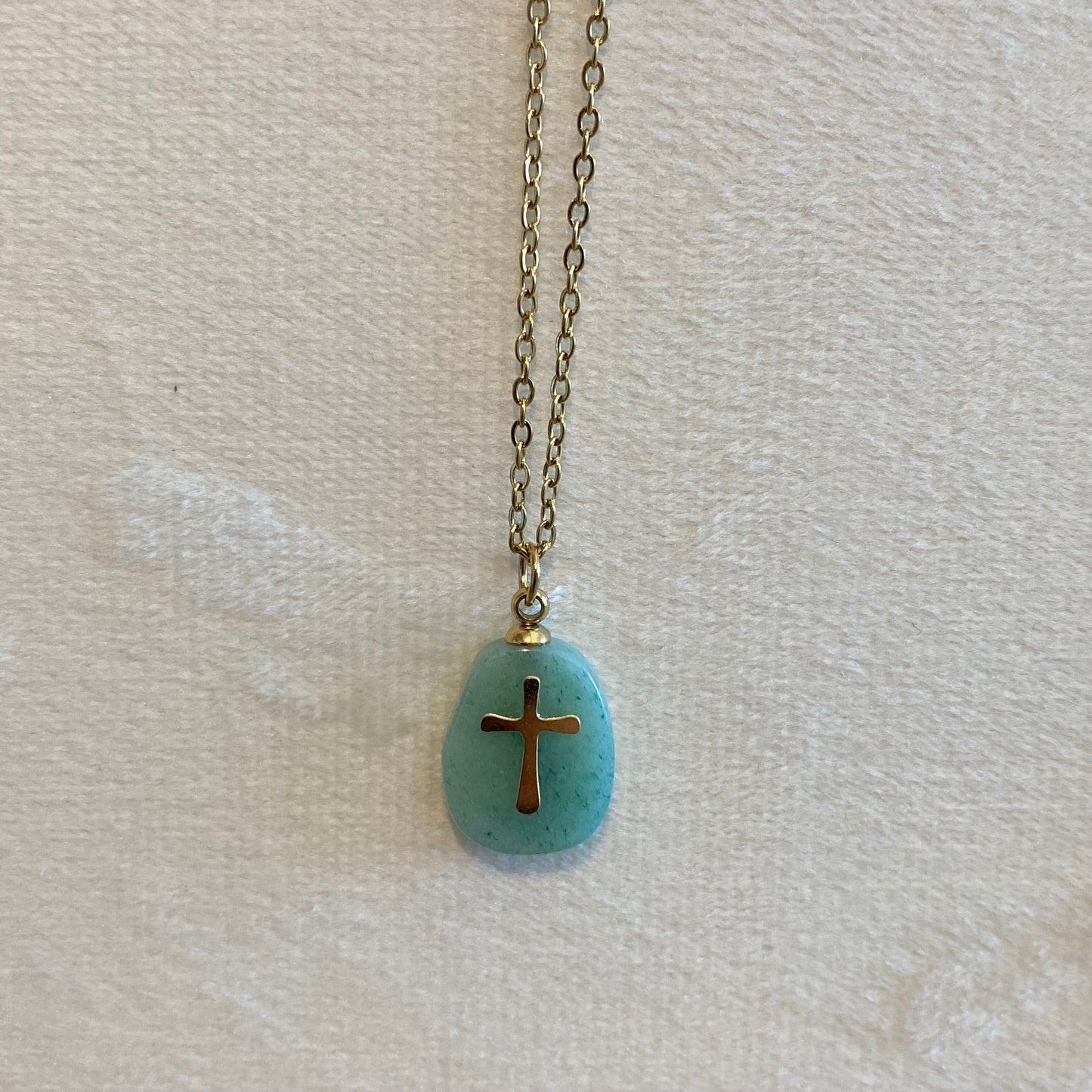 Stone Cross Necklace