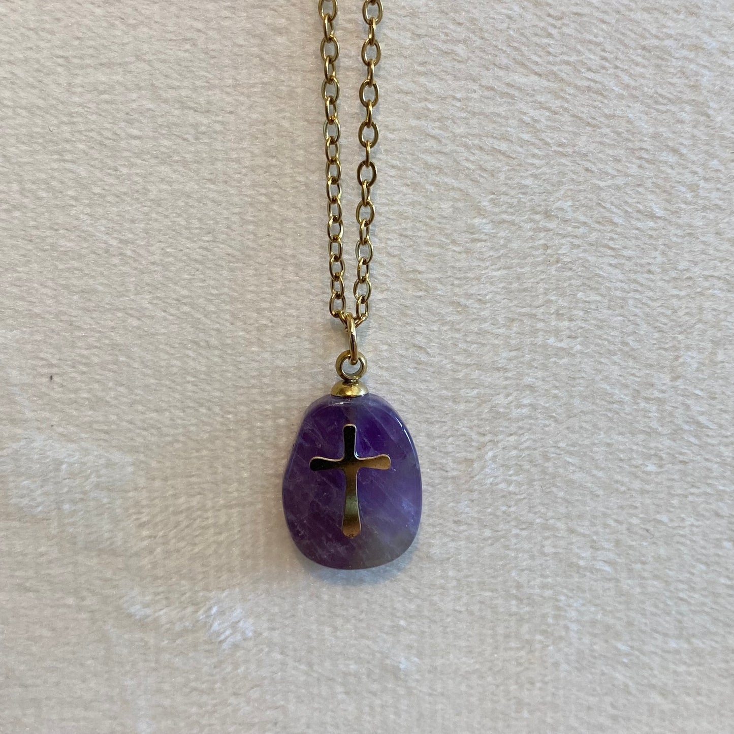 Stone Cross Necklace