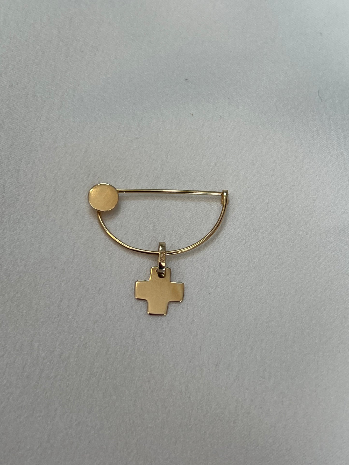 Cruz Plana Mini Cuadro 14k