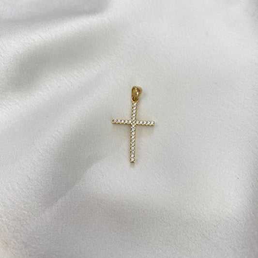 Cruz Larga Circonias 14k