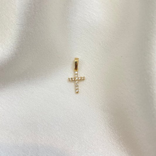 Cruz Mini Circonias 14k