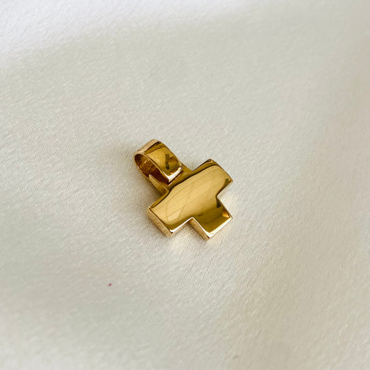Cruz Cuadrada Oro Amarillo 14K