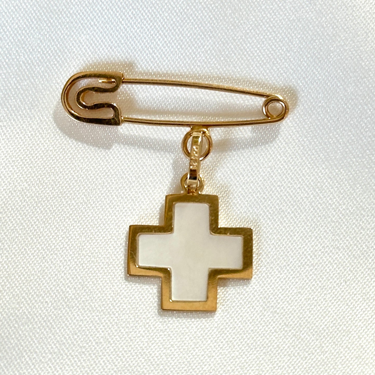 Cruz Madre Perla 14k
