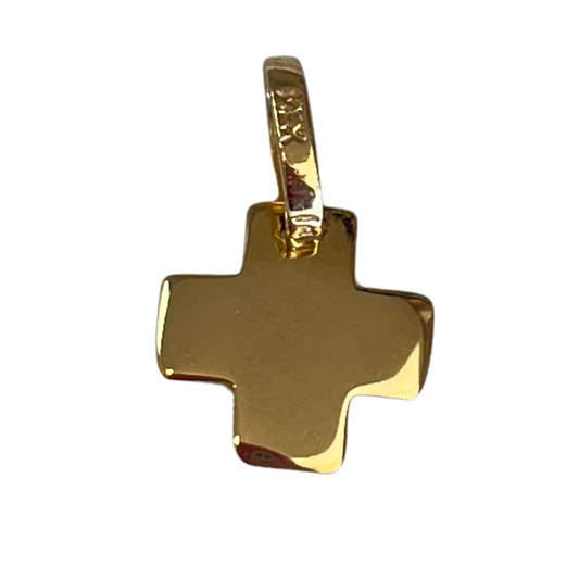 Cruz Plana Mini Cuadro 14k