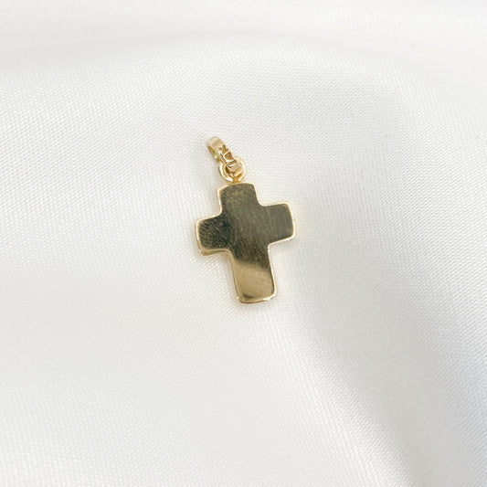 Cruz Sólida Oro Amarillo 14K